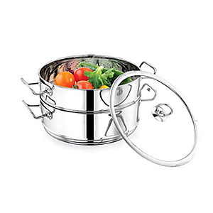 Food Steamer with Glass Lid