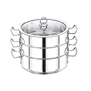 Food Steamer with Glass Lid